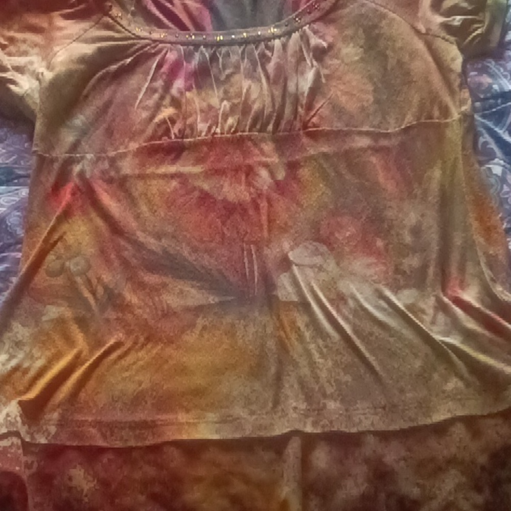 Floral portrait shirt